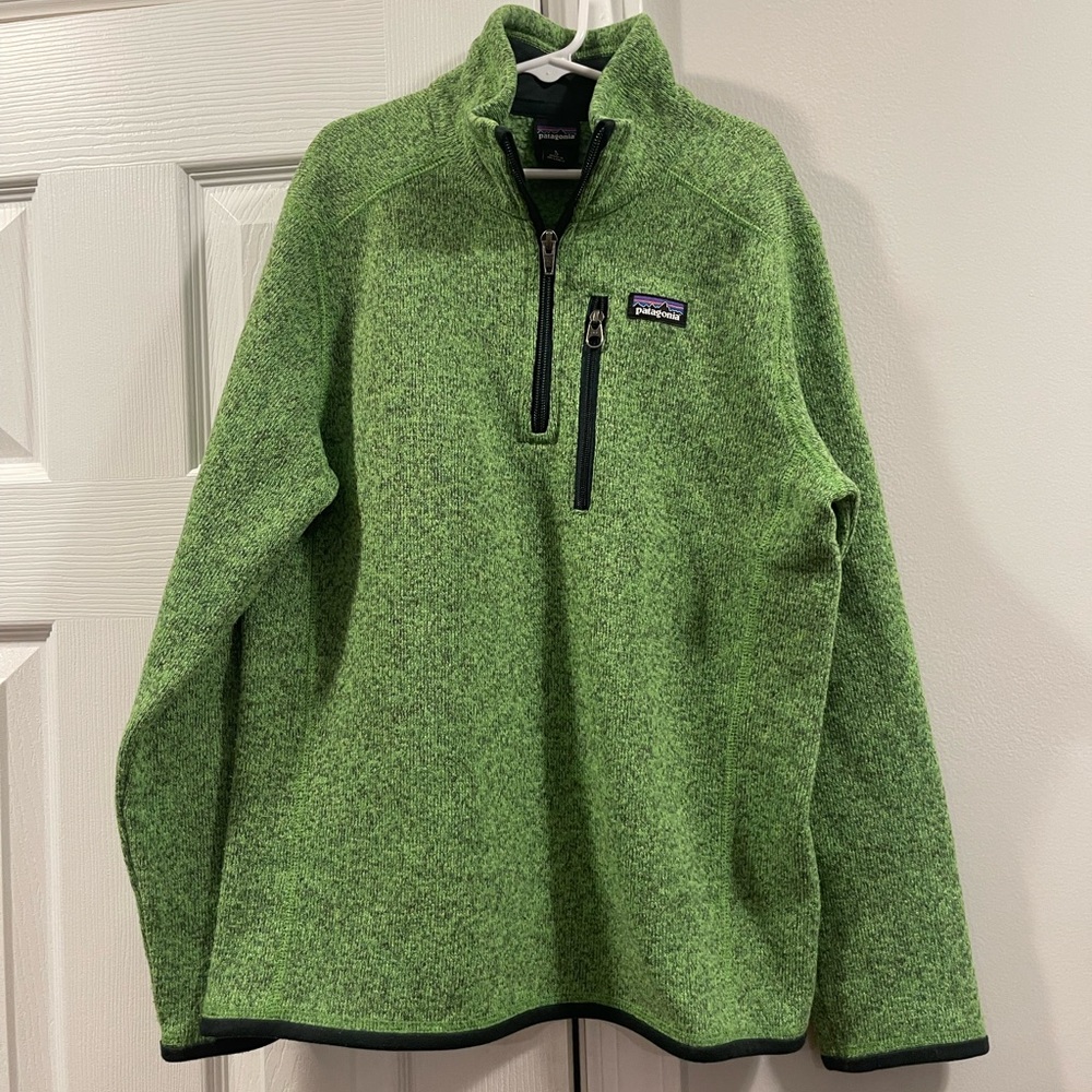 Used green kids Patagonia better sweater size L 12